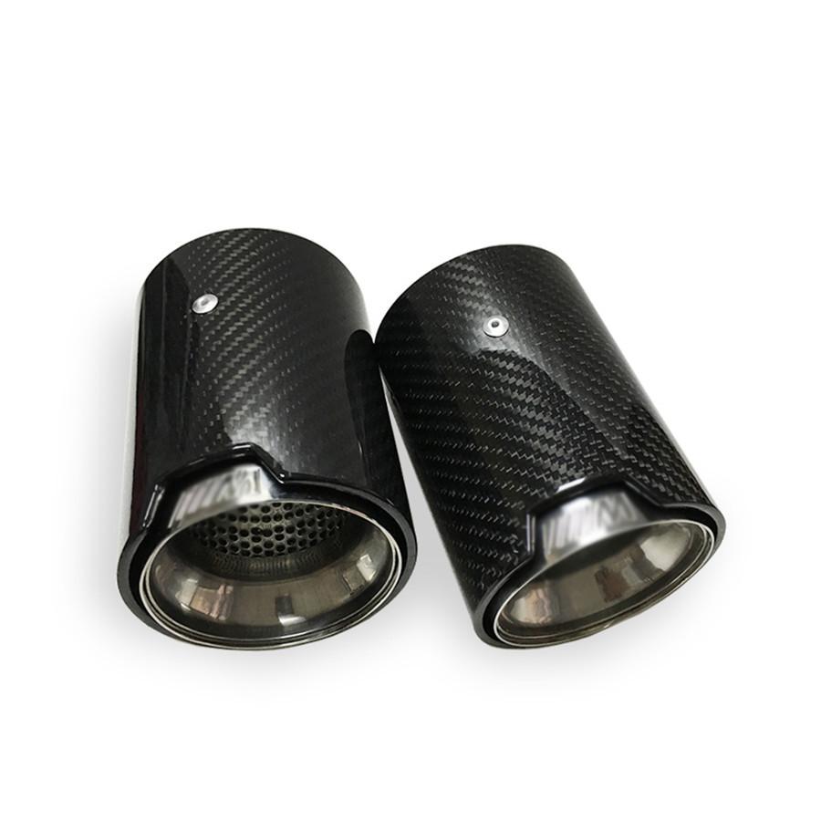 1PC Exhaust Replacement Stainless Steel and Carbon Fiber INLET 70mm-OUTLET 90mm