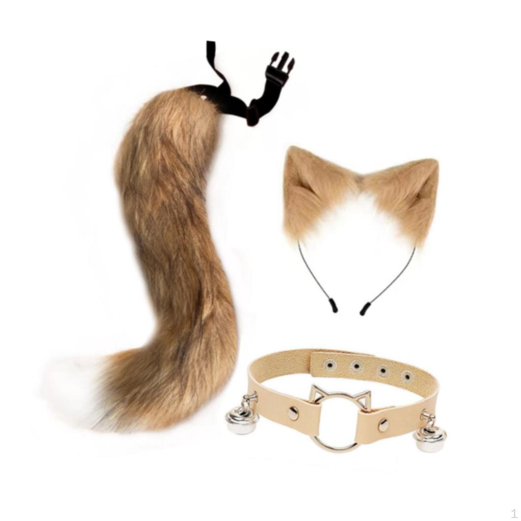 Cosplay Costume Ears Tail Headband Set for Adults And Kids Features Soft Comfortable Material