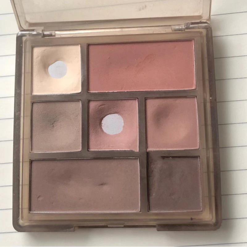 Палетка теней для век в семи цветах землистых тонов: Матовые и мерцающие оттенки для универсального румянца и контуринга – Идеально для студентов и вечеринок