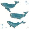 Wooden Whale Signs Pendant Retro Ocean Animal Decoration Whale Shark Wall Ornament  Cafe Bar