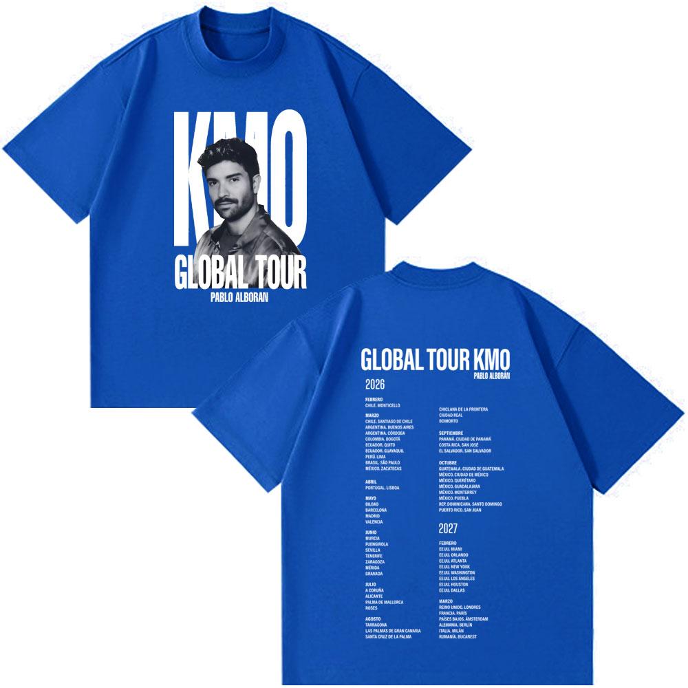Singer Pablo Alborán Global Tour 20262027 Print T Shirt Men Women Fashion Tshirts Shortsleeved Casual Oversized T Shirts Tops