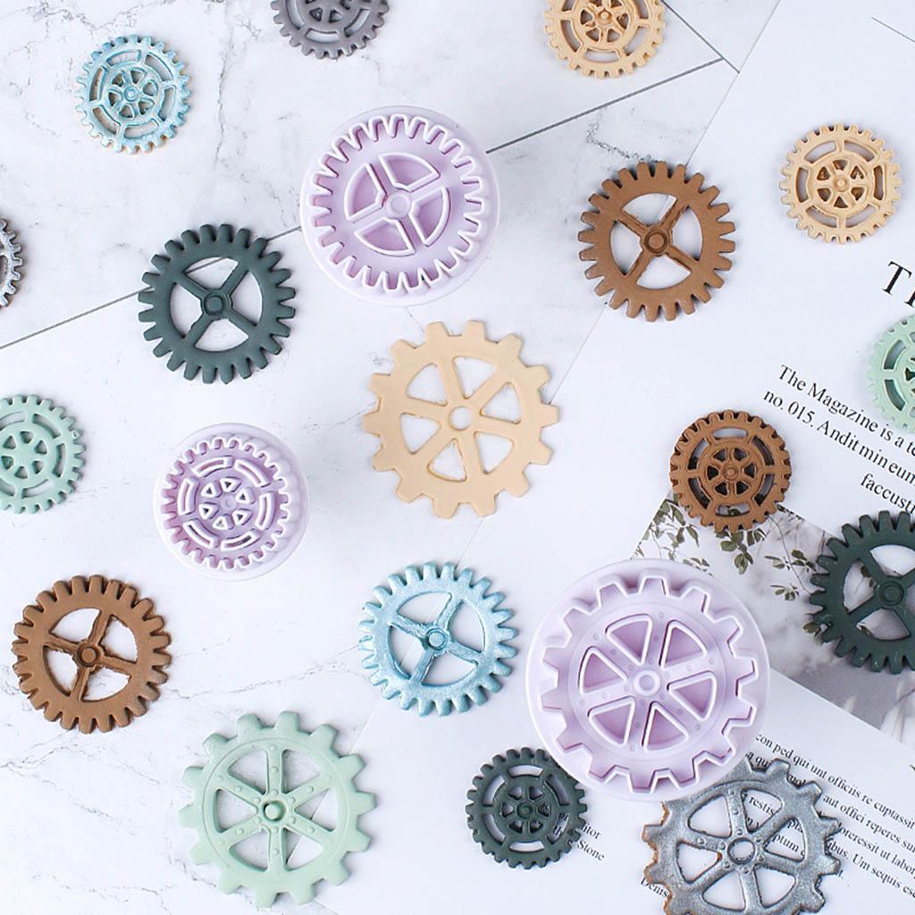 Шестеренчатые штампы для печенья Ретро механические шестеренки для резки пружинные формы пластиковые помадные формы для украшения тортов формы для выпечки
