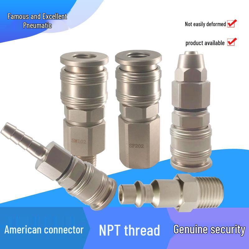 American NPT Quick Self-Locking Pneumatic Connector for Small Air Hammer Tools