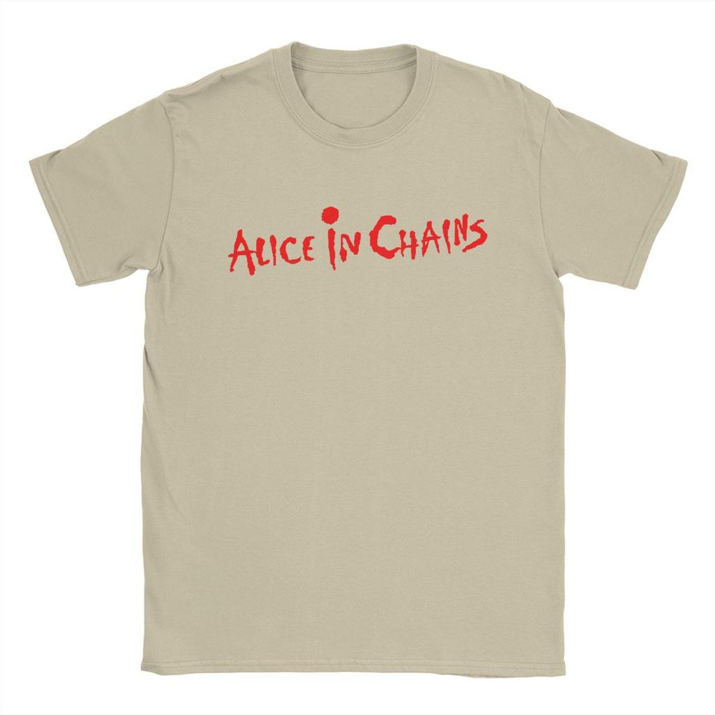 Мужские футболки с логотипом Alice In Chains, топы из чистого хлопка, сумасшедшие футболки с коротким рукавом и круглым вырезом, классические футболки