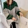 Plus Size Hooded Sweatshirt Autumn Thickened Warm Loose Mid-Length Sweatshirt Casual Comfortable Pullover Top
