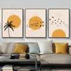 Abstract Poster Winter Morning Sun Tree Nordic Print Scandinavian Wall Picture Artwork Canvas Painting Simplicity Home Decor