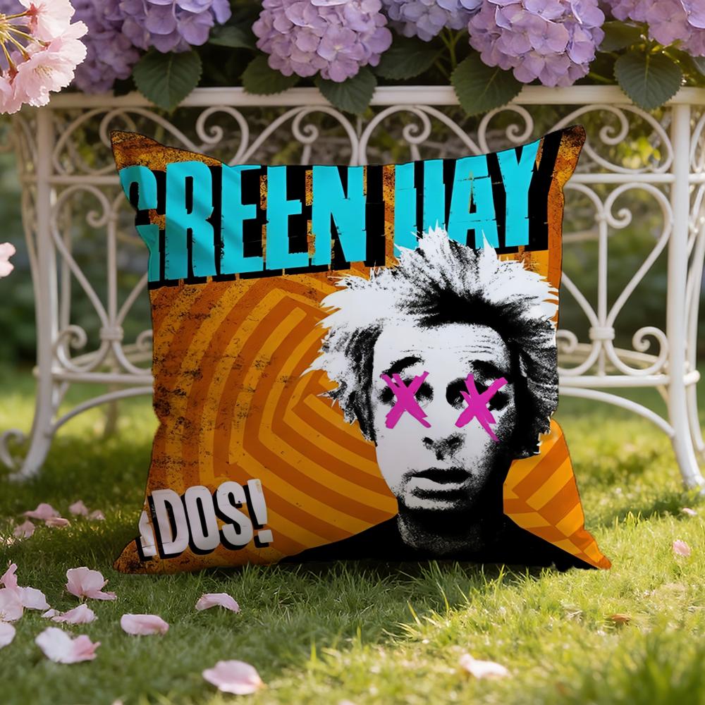 Чехол на подушку D-Green Day Band для дома и автомобиля, двойного назначения: Двусторонняя конструкция для максимального комфорта