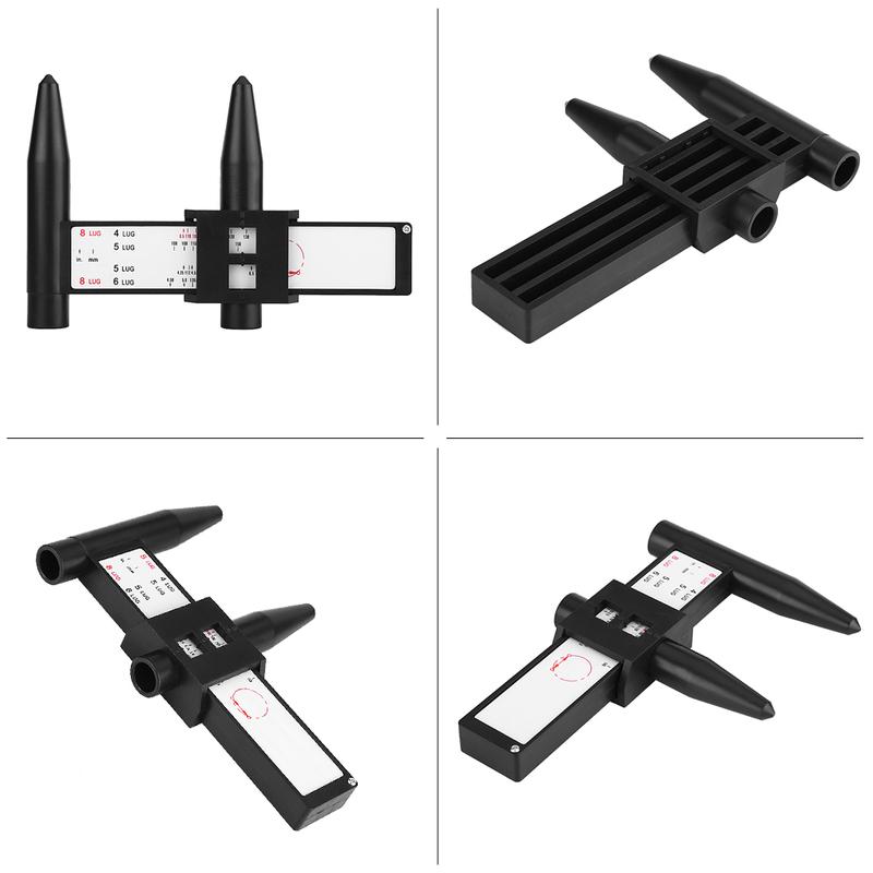 Car Wheel Rim Bolt Pattern Sliding Measuring Gauge Tool PCD Ruler 4 5 6 8 Lug PCD Ruler Wheel Rim Bolt Pattern Gauge PCD Gauge