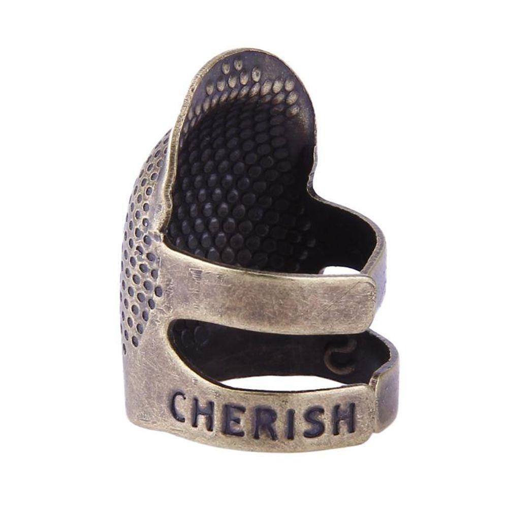 1/10pcs Stitching Tools Vintage Gold DIY Crafts Metal Needle Thimble Antique Ring Finger Protector