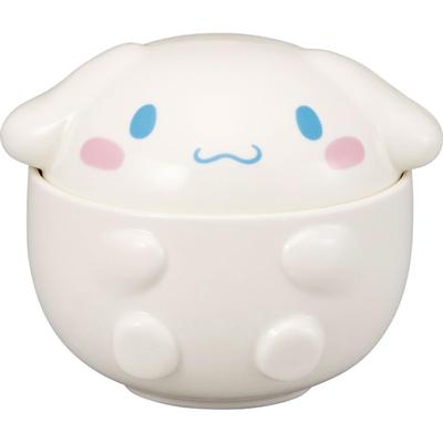 Sanrio "Круглая Cinnamoroll" 3D миска с крышкой, Прибл.. 400 мл, Прибл.. 13 x 13см, Персональная посуда, Товары, Белый, san4556-2