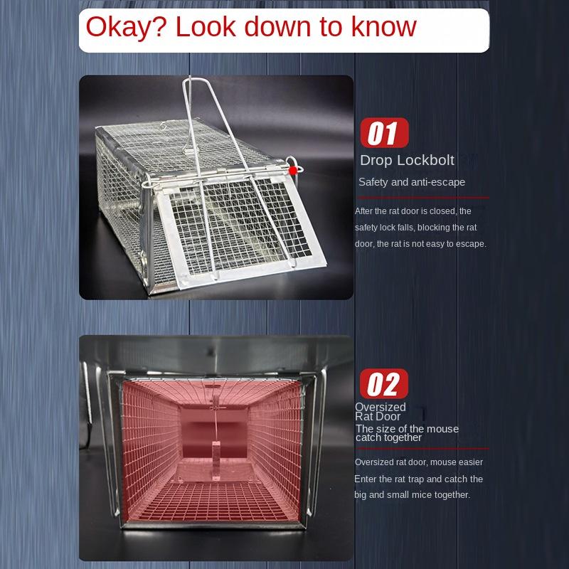 Крысоловка стальная без убийств живая ловля с отверстиями для воздуха ловушка для мышей эффективная санитарная безопасная клетка для мышей хомяки бурундуки живой грызун