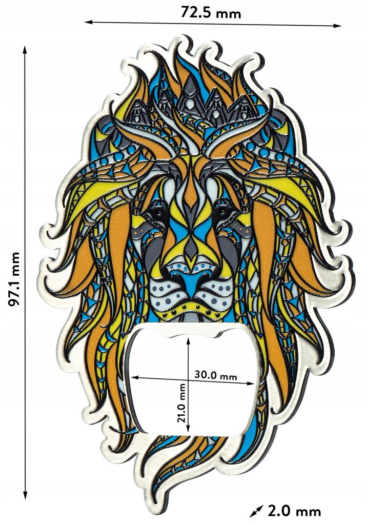 KADAX Otwieracz Stalowy Do Butelek Napojów Kapsli Lew