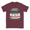Шоколадная футболка Nutella Унисекс Чистый хлопок Винтажные футболки Круглый вырез Короткий рукав Идея для подарка