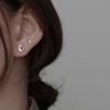 ANENJERY Асимметричные серьги-гвоздики с планетой, луной и звездами для женщин, уникальные романтические универсальные украшения для вечеринок