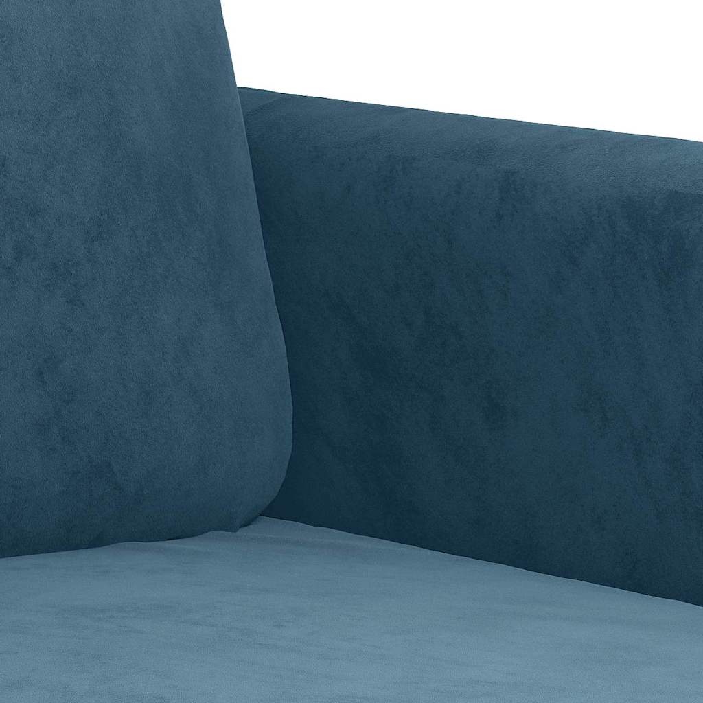 2 Seater Sofa Blue 120 cm Velvet