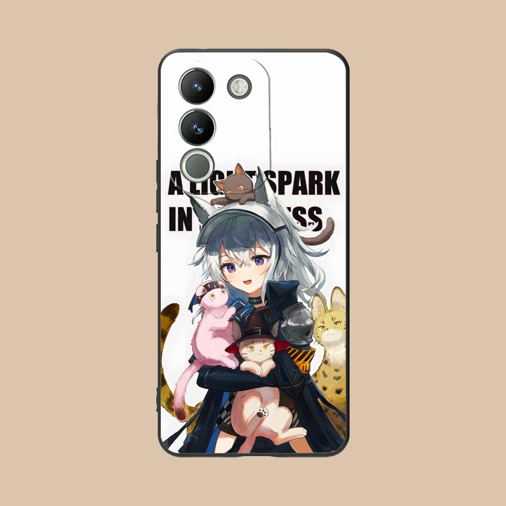Arknights Grani Матовый ТПУ Чехол для Мобильного Телефона для VIVO Y77 76 75 74 73 72 58 56 55 51 50 38 36 Y19 Y18 Y03 Y01 5G Цветной Чехол