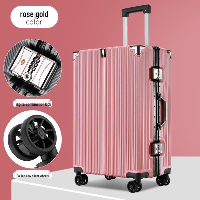 26-дюймовый алюминиевый чемодан с устойчивостью к падениям и износу, универсальные бесшумные колеса - Идеально подходит для женских путешествий