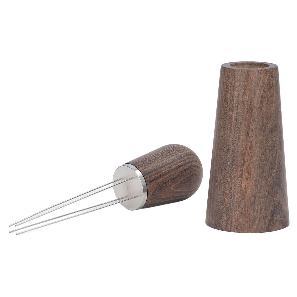 Coffee Powder Stirring Tool Black Rosewood 304 Stainless Steel Coffee Stirrer Needle with Wooden