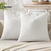Textured Fabric Throw Covers Weave Texture Cushion Case, Chenille Pillow Cover, Solid Color Cover Cases for Sofa with Zipper Living Room Bedroom