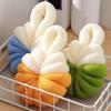 Pumpkin Shape Bath Ball Large Two Tone Minimalist Super Soft Foaming Exfoliating Sponge for Bathroom and Shower
