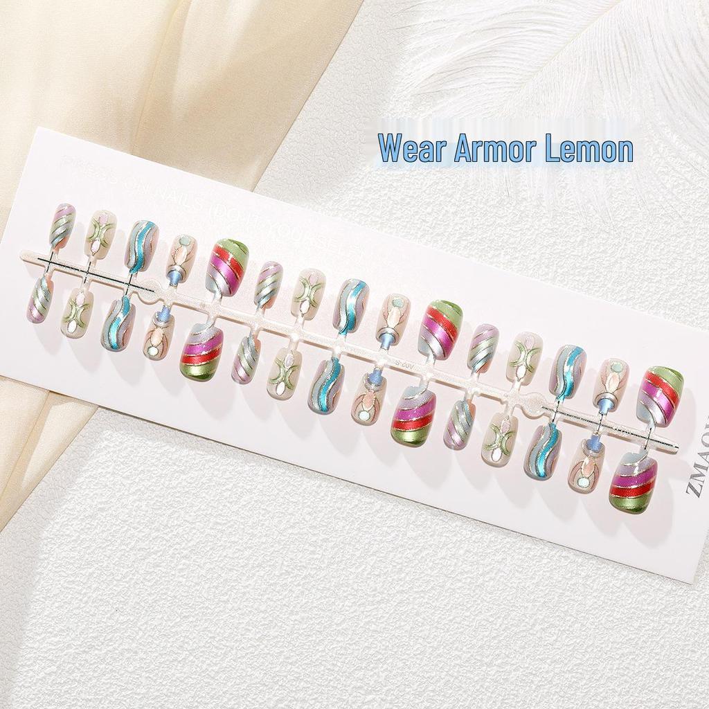 Румяна для ногтей с позолотой «кошачий глаз» — набор из 30 предметов, ручная работа, готовые к использованию размеры XS/S/M