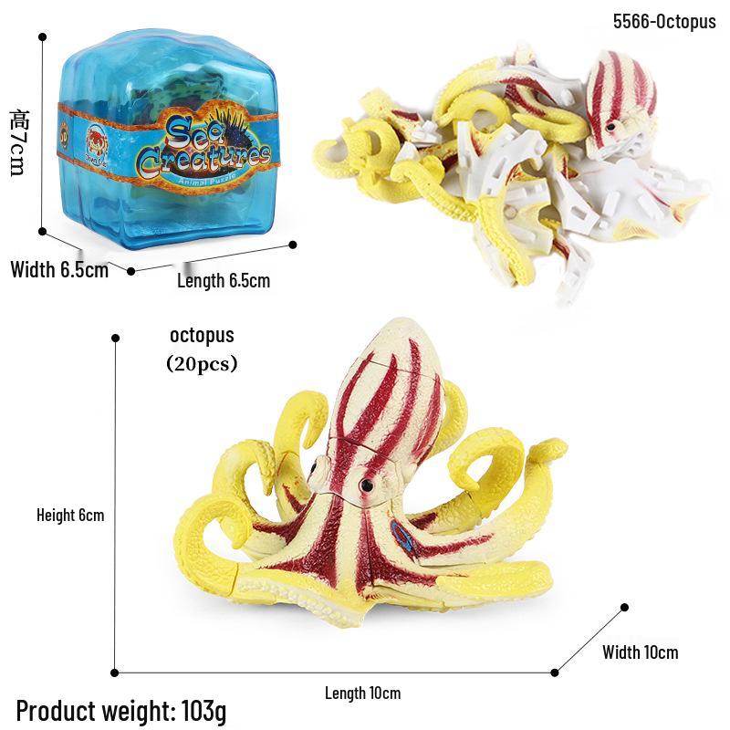4D Stereo DIY Animal Model Kit: Eagle, Scorpion, Gecko, Rattlesnake, Spider, Lizard, Squirrel, Hedgehog