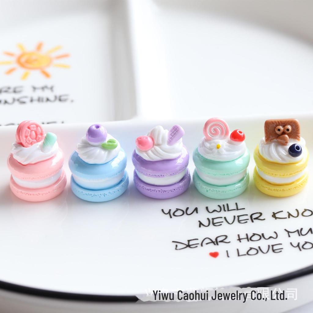 3D сэндвич-макарон торт DIY кремовый ювелирный телефон кулон украшение