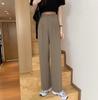 Khaki Wide Leg Pants Women High Waisted Draped Spring and Autumn Summer Straight Casual Suit Pants