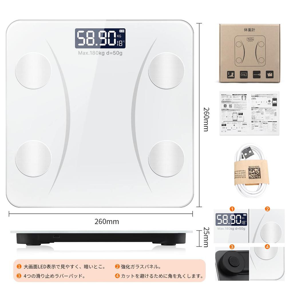 Bluetooth-смартфон, связанный с измерительным прибором для измерения уровня жира в организме в 2025 году. Японское приложение Bluetooth Home. Высокое легкое хранение. Измерения жира в организме. Мышцы. Тело.