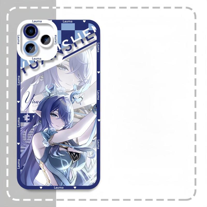 Чехол для телефона Genshin Impact Флинс Коломбина Варка Сандроне Для Samsung Galaxy A16 A15 A35 A05 A55 A54 A07 A06 A24 A14 A53 A52 A13