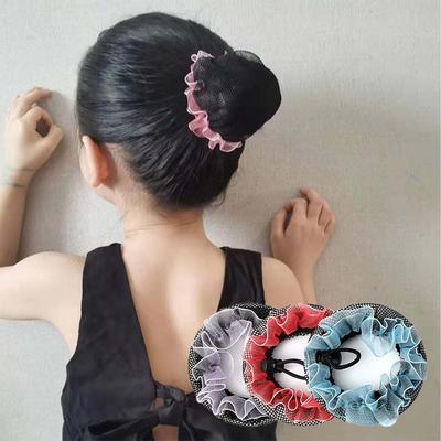 Dot Girl Women Bun Cover Snood Hair Nets Latina Ballet Dance Skating Crochet Snoods Hair Accessories