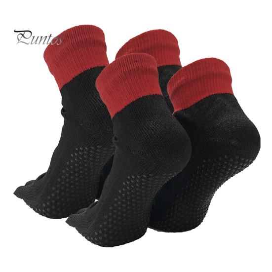 2 Pairs Barefoot Grounding Socks Outdoor Beach Camping Hiking Climbing Five Toes Socks Cut-resistant Men Women Non-slip Silicone Gripper Socks