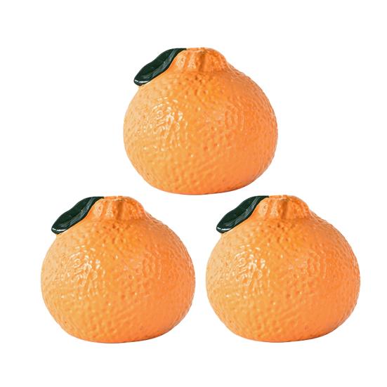 Orange Shaped Vase Small Design Hydroponics Vase Decorative Orange Fruit for Home Office