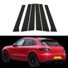 Car Door Window Pillar Posts Molding Cover Trim Cover Stickers For Porsche Macan 2014 2015-2022 Carbon Fiber Look
