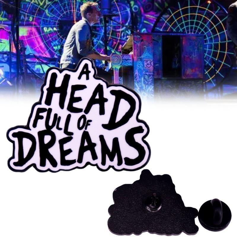 Стильная брошь-значок Coldplay Music Album Dream Overload Подарок фанату Черная
