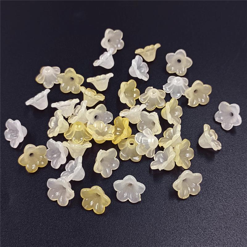 Бусины Рог Держатель для цветов Имитация глазури DIY Аксессуары для волос Изготовление ювелирных изделий для серег Ожерелья Мода 20 шт. Двухцветный окрашенный акрил