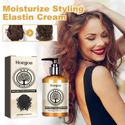 Hoegoa Moroccan Curl Увлажняющий Эластификатор Кудри Объем Блеск Натуральный Объем Стайлинг Лечение
