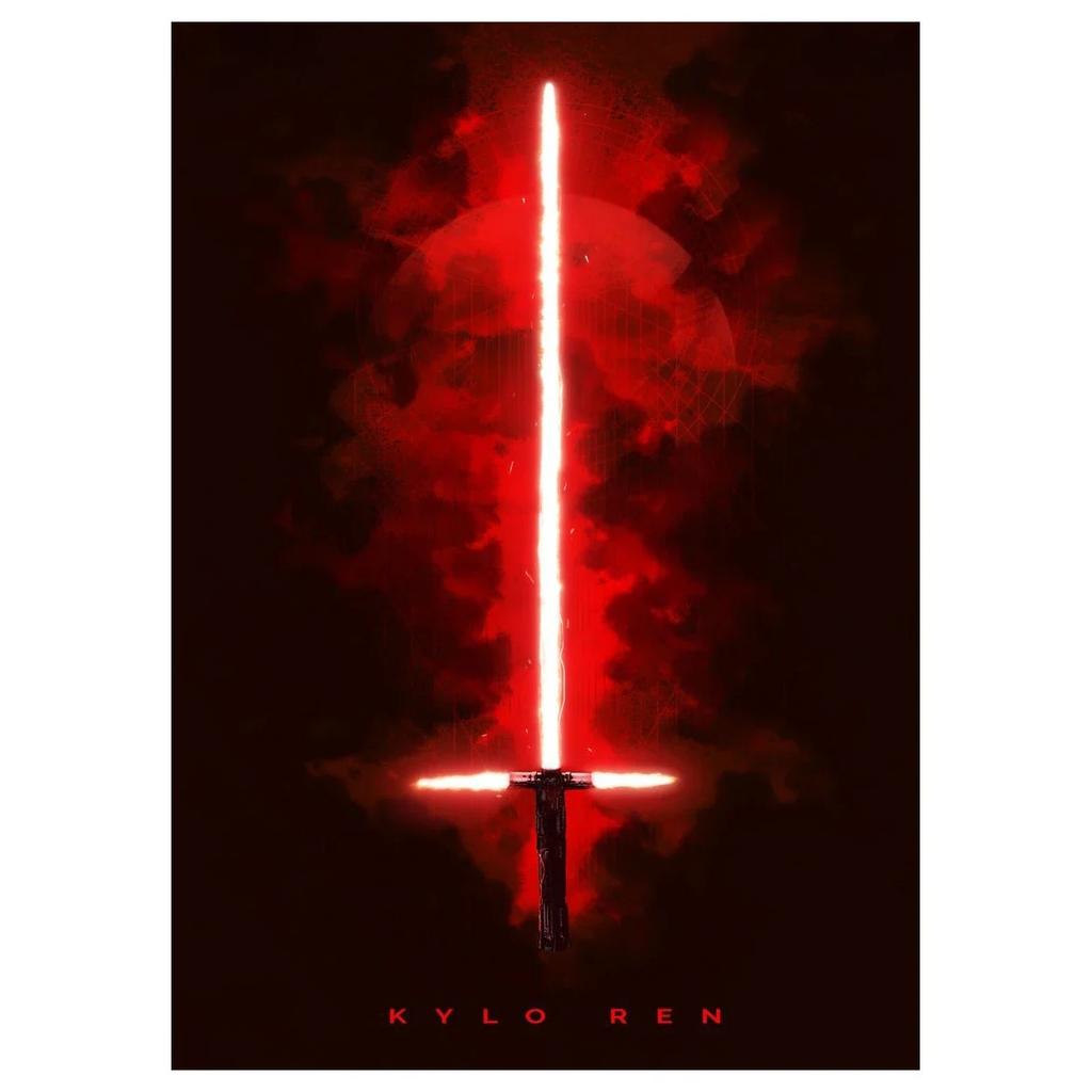 Постер к фильму Звёздные войны Домашнее украшение Световой меч Холст Принт Картина Настенное искусство Картины для декора игровой комнаты Cuadros