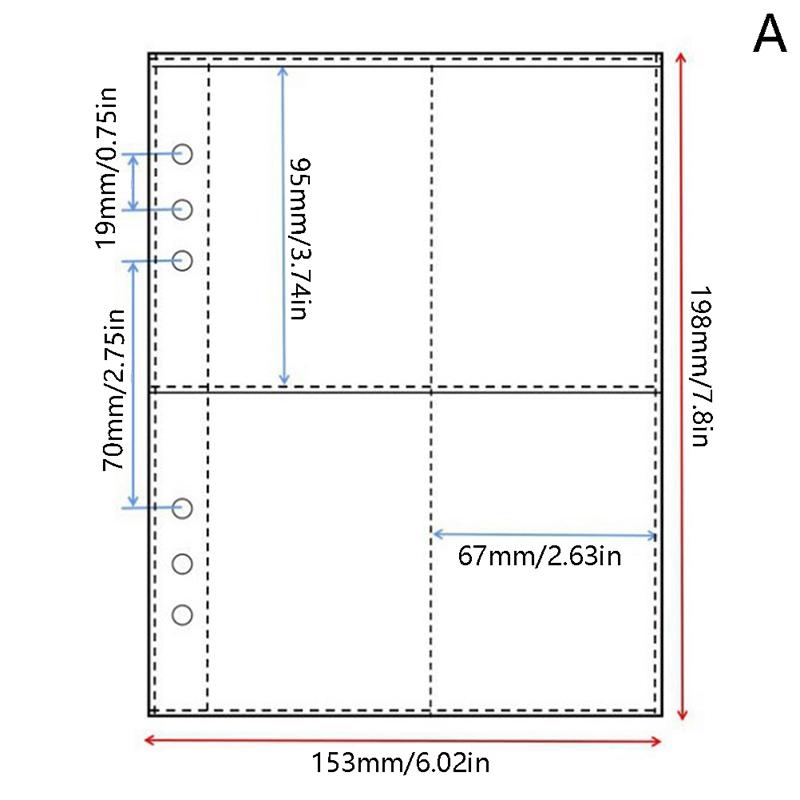 Конверты для переплета формата А5 1P 2P 4P Прозрачные внутренние конверты для переплета для фотоальбома