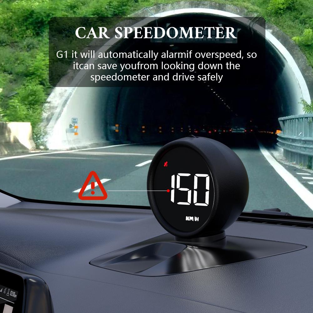 Цифровой спидометр GPS HUD Автомобильный проекционный дисплей Сигнализация превышения скорости Счетчик км/ч Одометр Компас Автоматические датчики Электронные аксессуары
