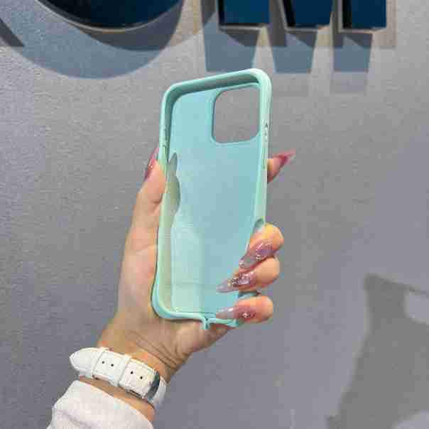 Чехол Bo Yang из жидкого силикона с магнитным вращающимся держателем для iPhone 17 Pro Max
