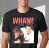 Винтажная черная футболка WHAM унисекс 1984 г. S-5XL