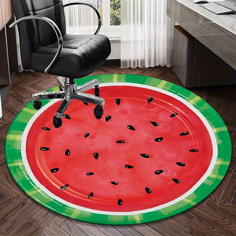 Watermelon With Intricate round carpet Chair cushion Round Entryway Rug, Soft Round Rugs for Living Room, Bedroom, Circle Carpet decor gifts