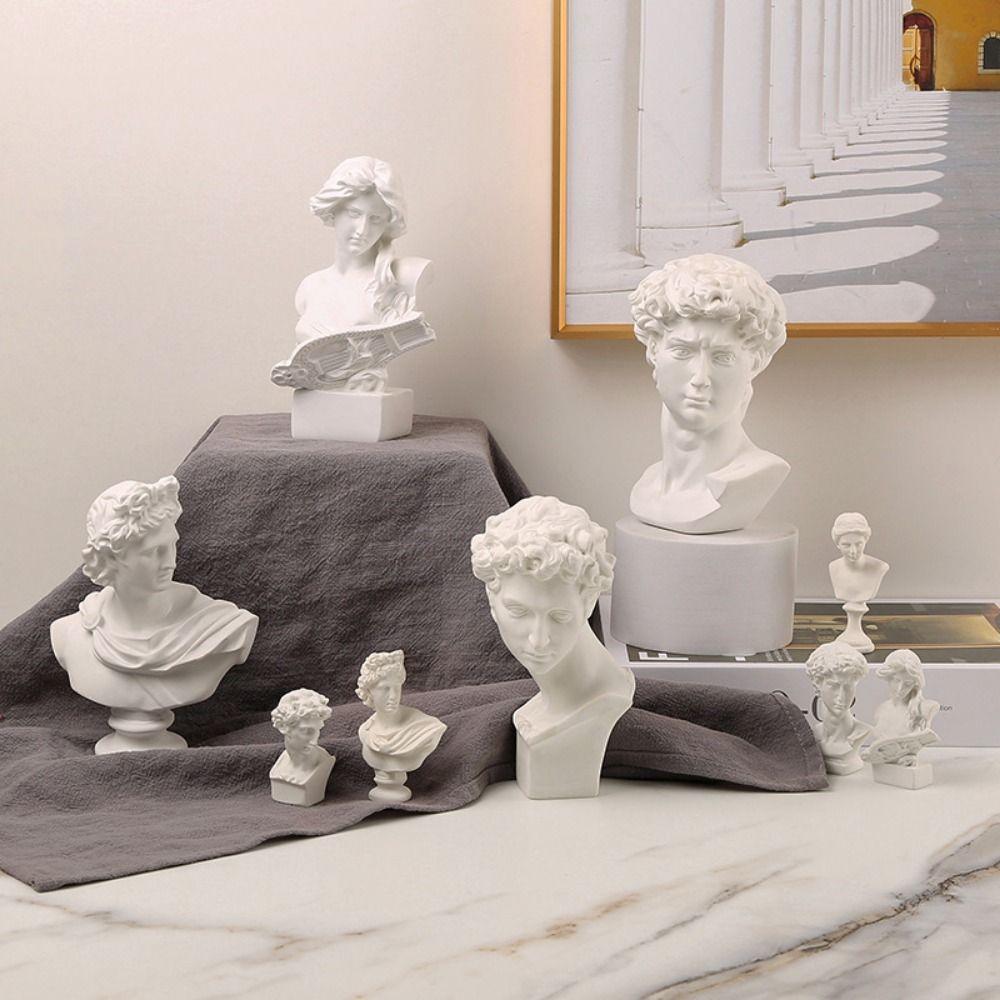 Sketch Art Greek Mythology Statues Resin Craft Female Art Statue Nordic Greek Figure Living Room
