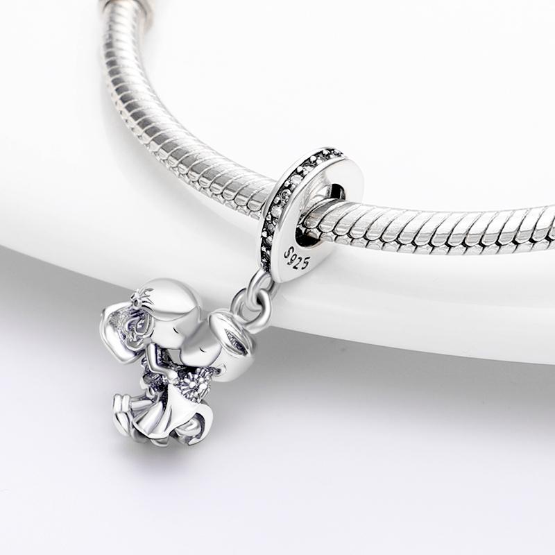 Charms Copper Married Couple Dangle Charms Beads Fits 3Mm Original Bracelet Necklace Womens Diy Fine Jewelry Gifts