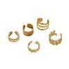 5Pcs/Set Of Simple Personality Ear Cuff Alloy Jewelry Classic Ear Accessories For Women Daily Party Wear