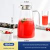 Стеклянный чайник-кувшин, большой емкости для заваривания и охлаждения, термостойкий, идеален для лета.