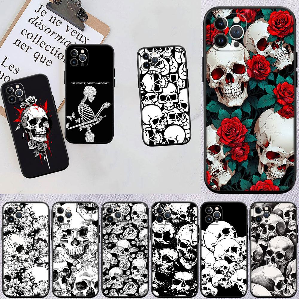 FM46 Skeleton Skull Phone Case for Samsung Galaxy M06 M15 M16 M35 M55 M56 A36 A42 A50 A50S A51 A52 A32 A33 A05 A05S A06 A16 A20