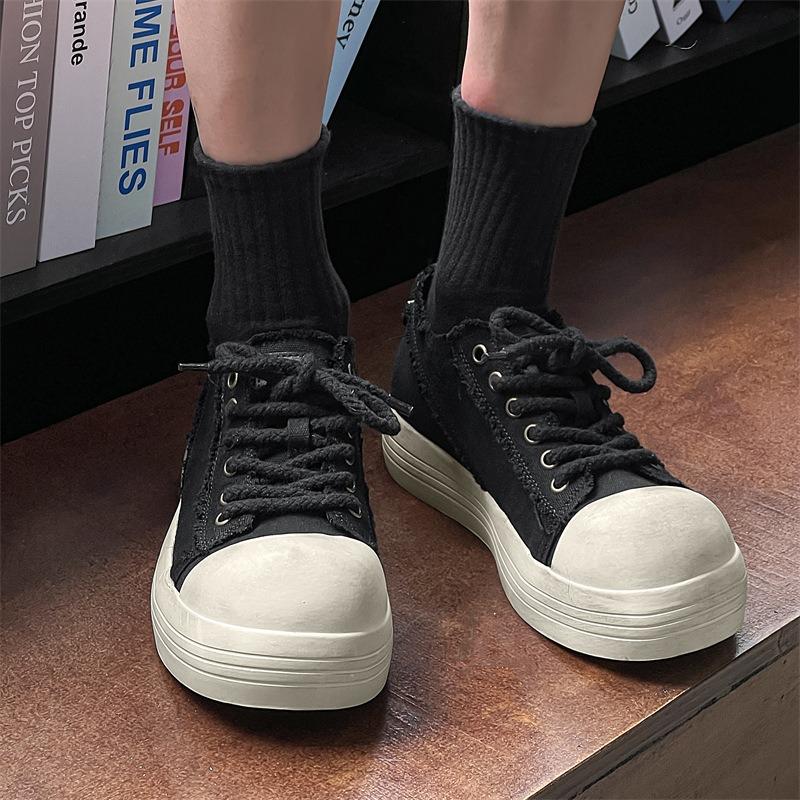 [Три цвета] 3233 Микки холщовые туфли с большой головой лето новые туфли на толстой подошве с увеличением высоты пара клоунские туфли