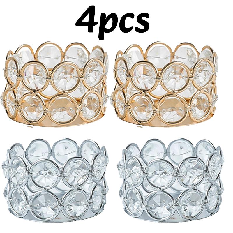 1/2 шт. Хрустальные подсвечники для чайных свечей Стеклянный настольный подсвечник Украшение для дома Стол Спальня Свадебная вечеринка Декор Креативные подарки